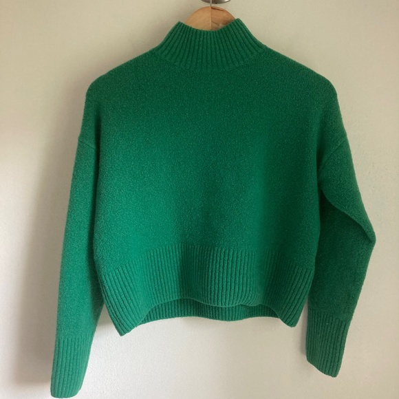 & other stories Green cotton wool blend women’s sweater - Picture 1 of 7